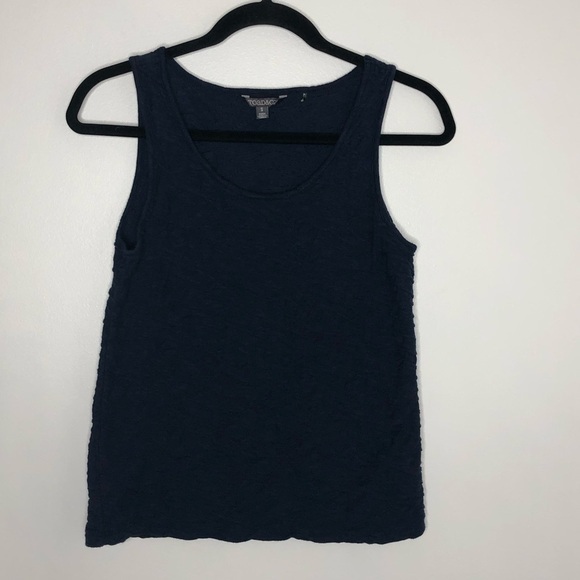 Toad & co textured scoop neck blue tank top, Size small - Picture 1 of 5